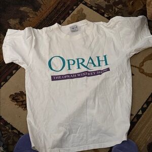 Gear For Sports White Tee with Teal and Purple Oprah Design